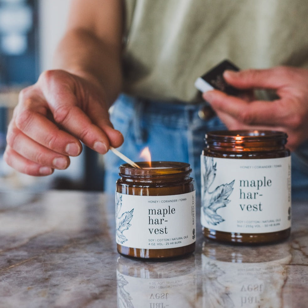 Mini Mason Jar Candle - Harvest Scents, Fall Candle